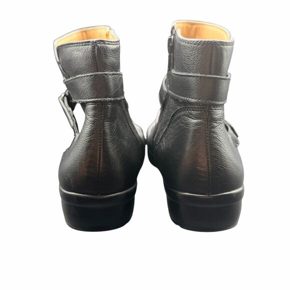 Naturalizer Cassini Black Leather Ankle Boots N5 Comfort Zip 9.5M - Picture 4 of 12